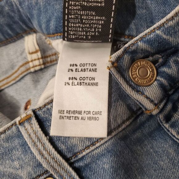 7 for all mankind High Waist Ankle Skinny Destroy Jeans Size 28 - Picture 6 of 8